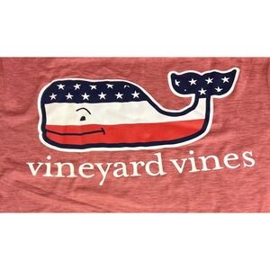 New Vineyard Vines Performance Long Sleeve Harbor Shirt Whale Flag Men's M